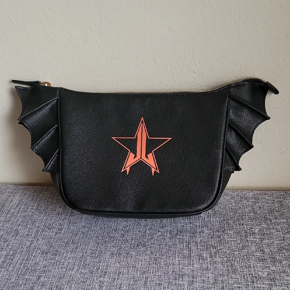 Jeffree Star Bat Wing Cosmetics Bag Case Black Red Limited Edition